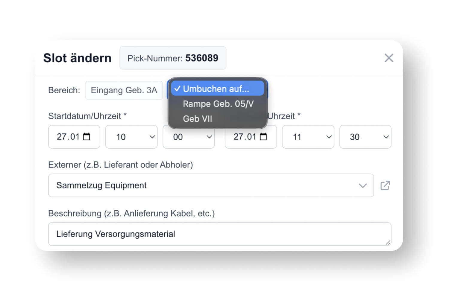 Planung Anlieferungen bei Messen und Events